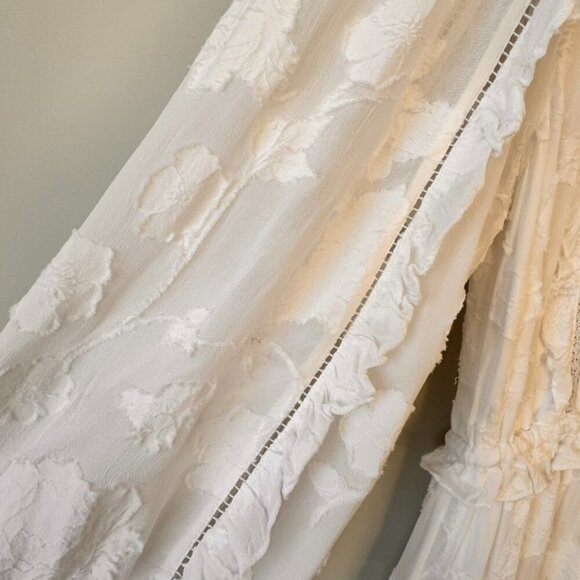 Joie Adel B Lace Ruffled Floral Long Sleeve Mini Dress - Picture 4 of 13